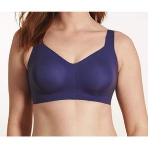 Evelyn & Bobbie Beyond Seamless Wirefree Bra Twilight Blue Size Large NWT